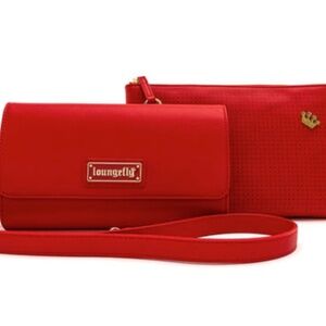 Loungefly Pin Collector Crossbody Bag Red
